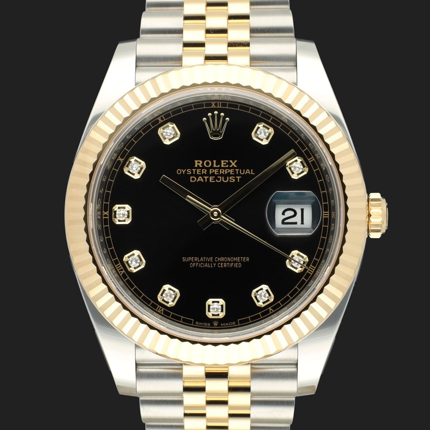 Rolex Datejust 41 126333 (2025) - Black dial 41 mm Gold/Steel case (3/8)