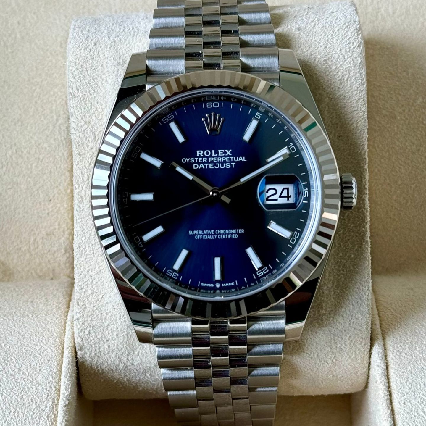 Rolex Datejust 41 126334 (2020) - Blauw wijzerplaat 41mm Staal (2/7)