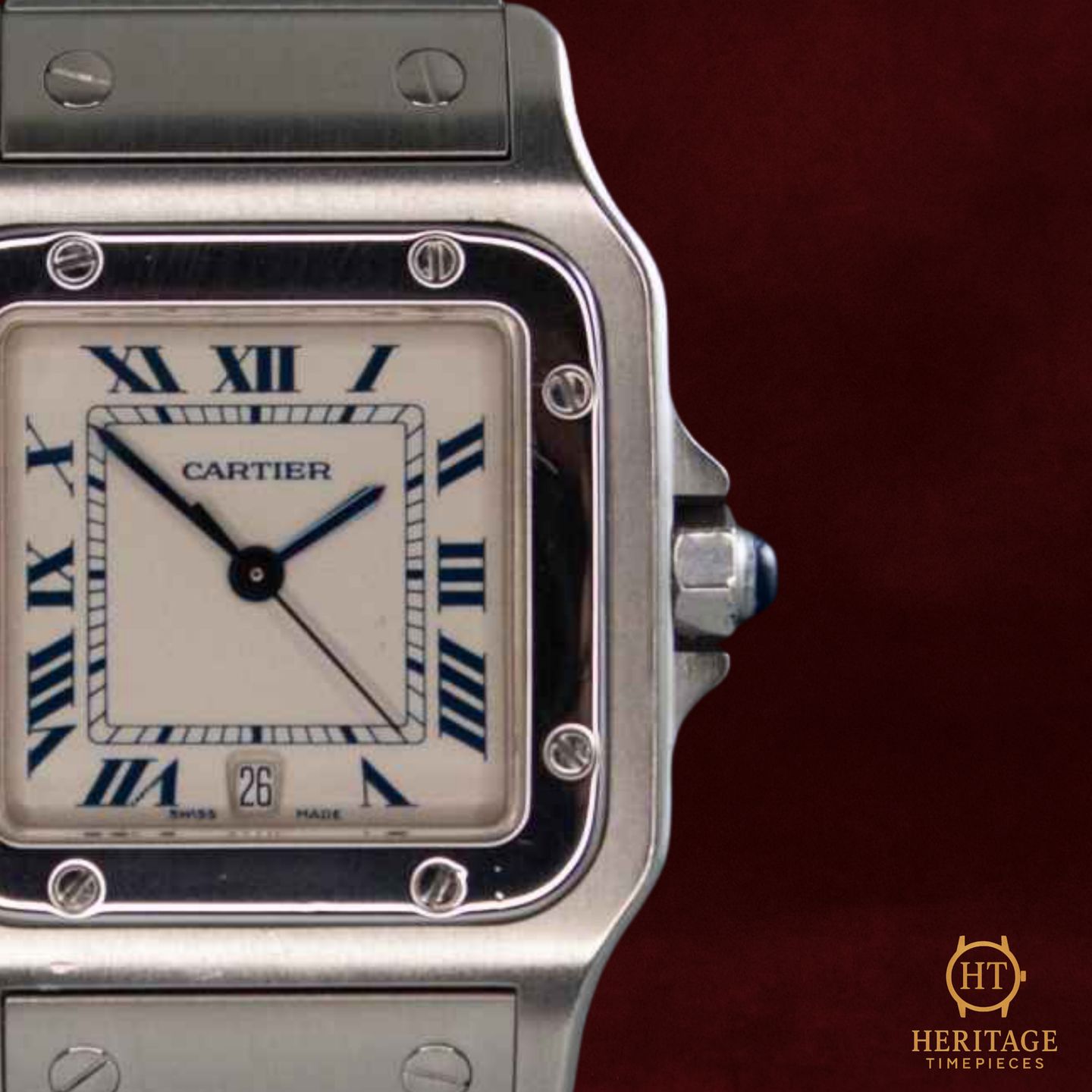 Cartier Santos Galbée 1564 (Unknown (random serial)) - 29 mm Steel case (4/8)