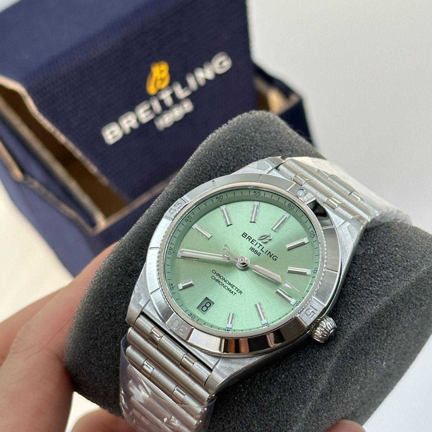 Breitling Chronomat 36 A10380101L1A1 (2024) - Groen wijzerplaat 36mm Staal (4/8)