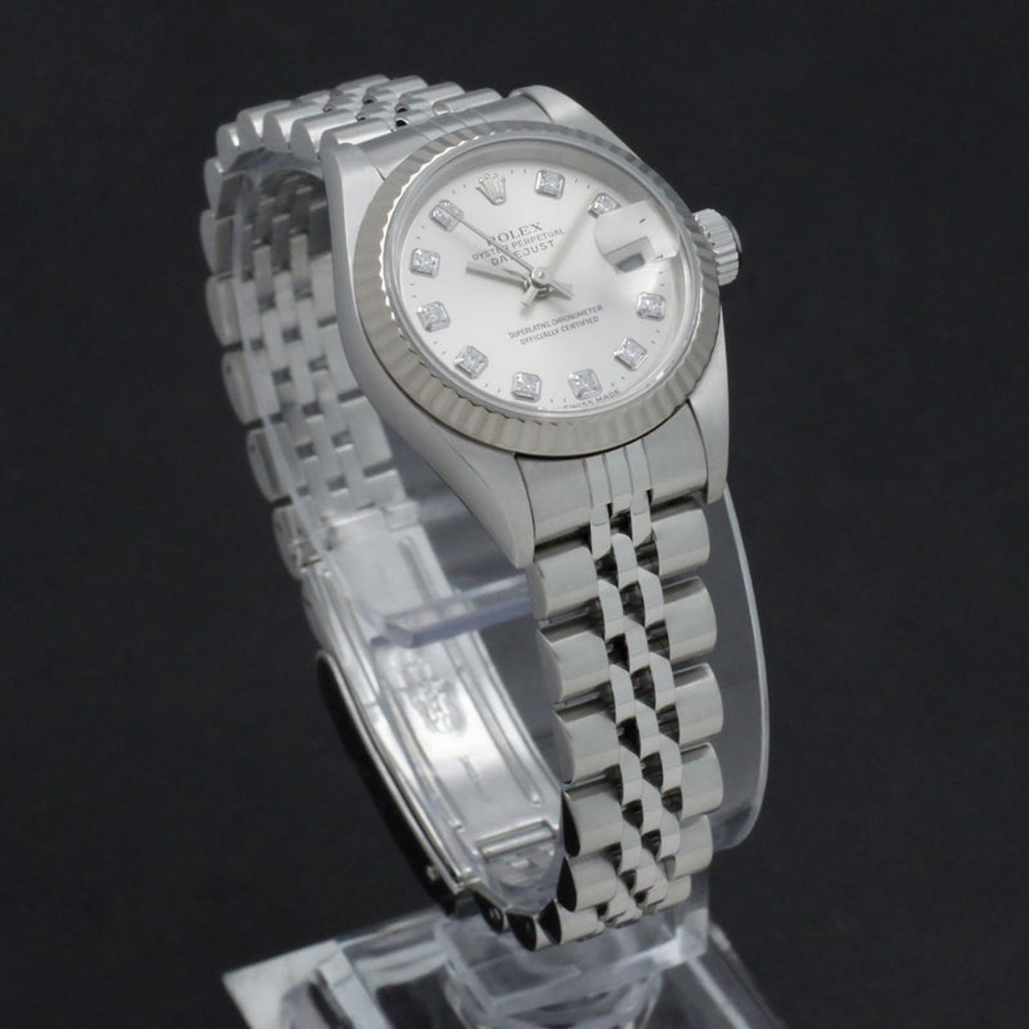 Rolex Lady-Datejust 79174 (2001) - Zilver wijzerplaat 26mm Staal (6/7)