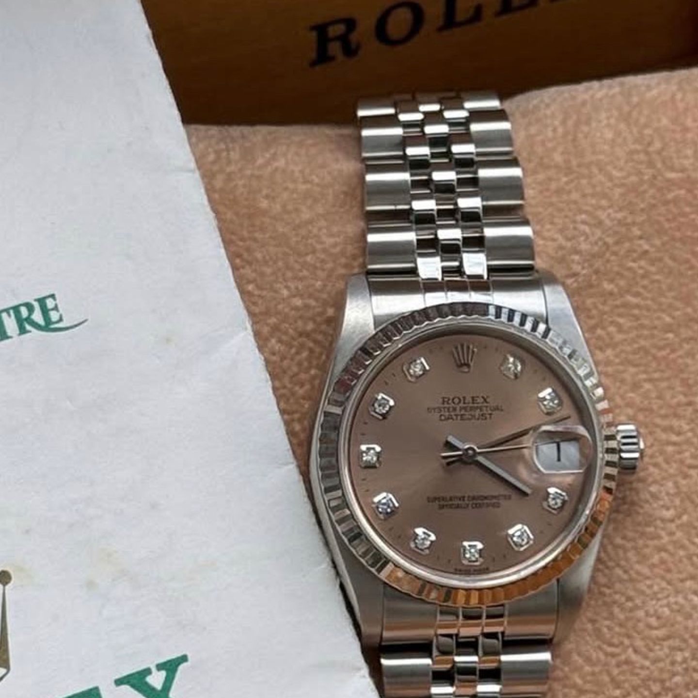 Rolex Datejust 31 78274 (2000) - Pink dial 31 mm Steel case (1/8)