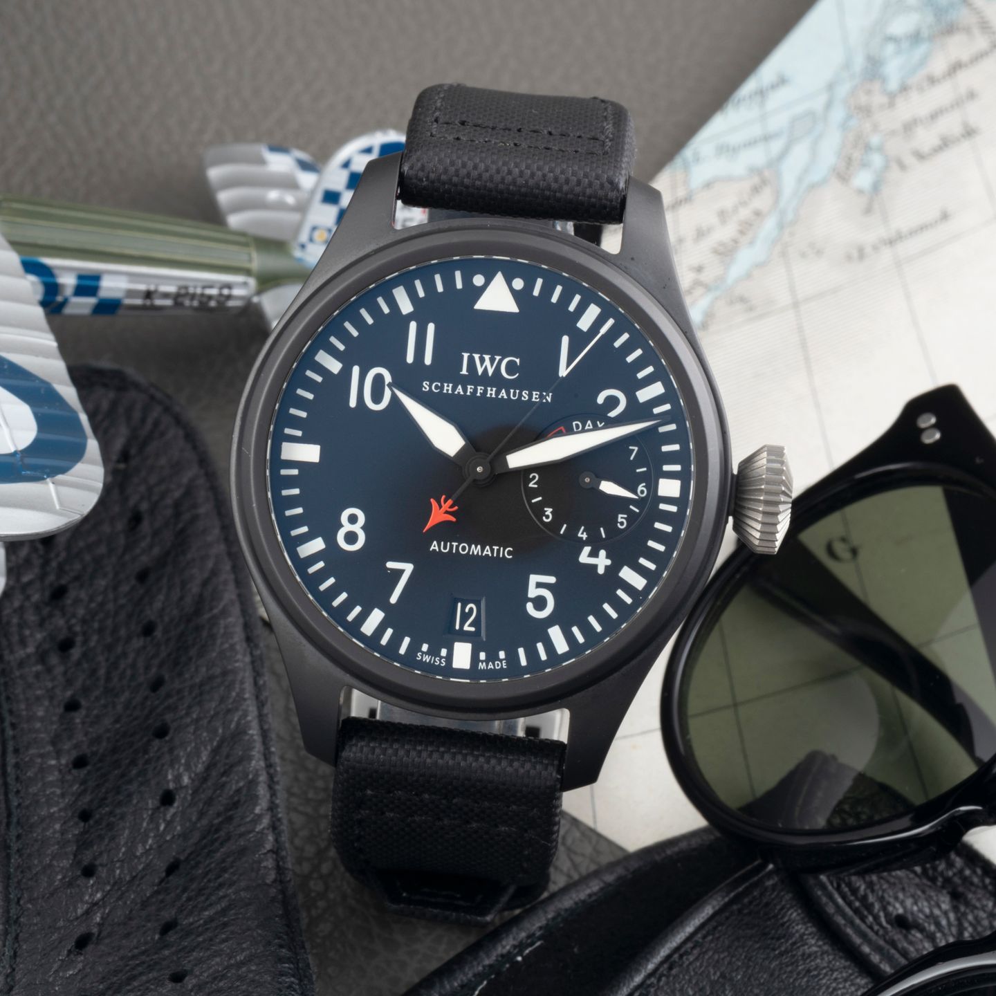 IWC Big Pilot Top Gun IW501901 (Onbekend (willekeurig serienummer)) - Zwart wijzerplaat 48mm Keramiek (1/8)