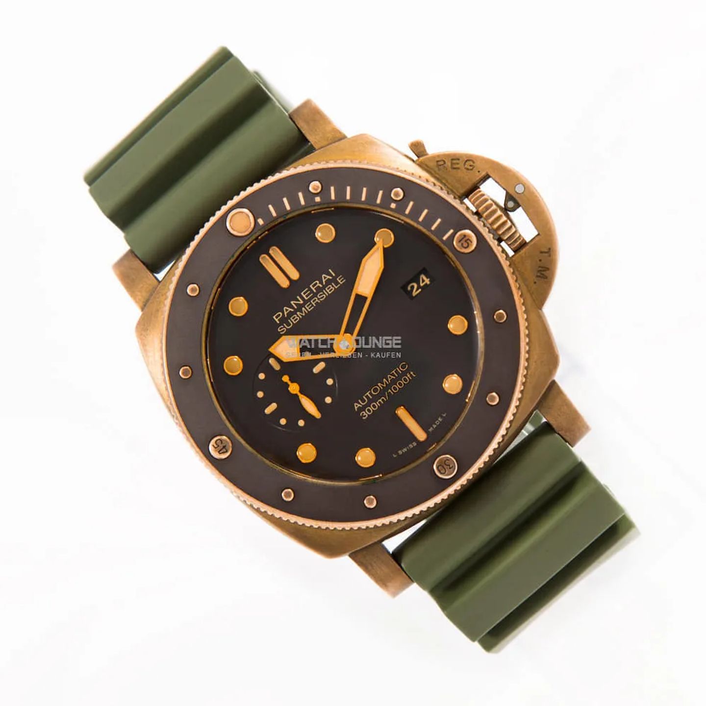 Panerai Luminor Submersible PAM00968 (2019) - Bruin wijzerplaat 47mm Brons (2/8)
