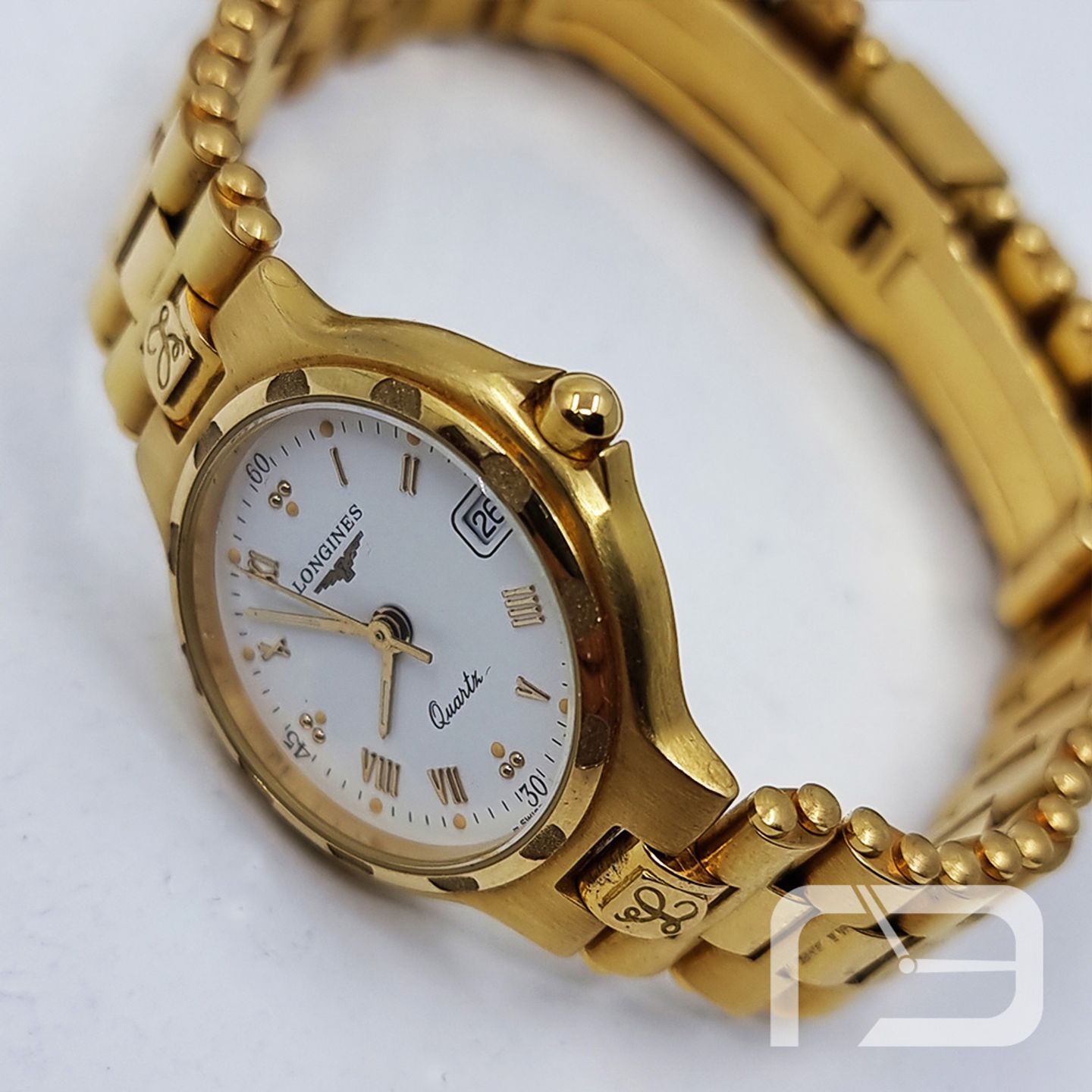 Longines Unknown 9792152 (Unknown (random serial)) - White dial 25 mm Yellow Gold case (6/8)