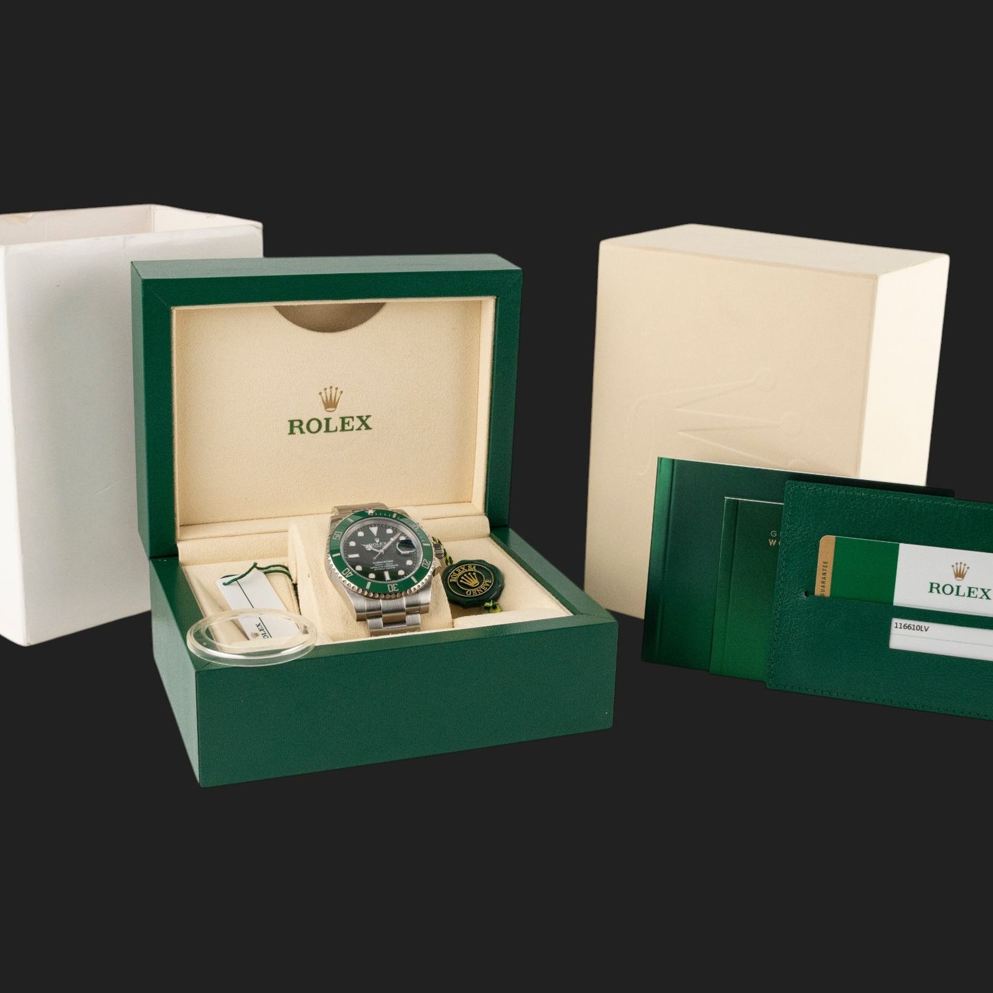 Rolex Submariner Date 116610LV (2016) - Green dial 40 mm Steel case (8/8)