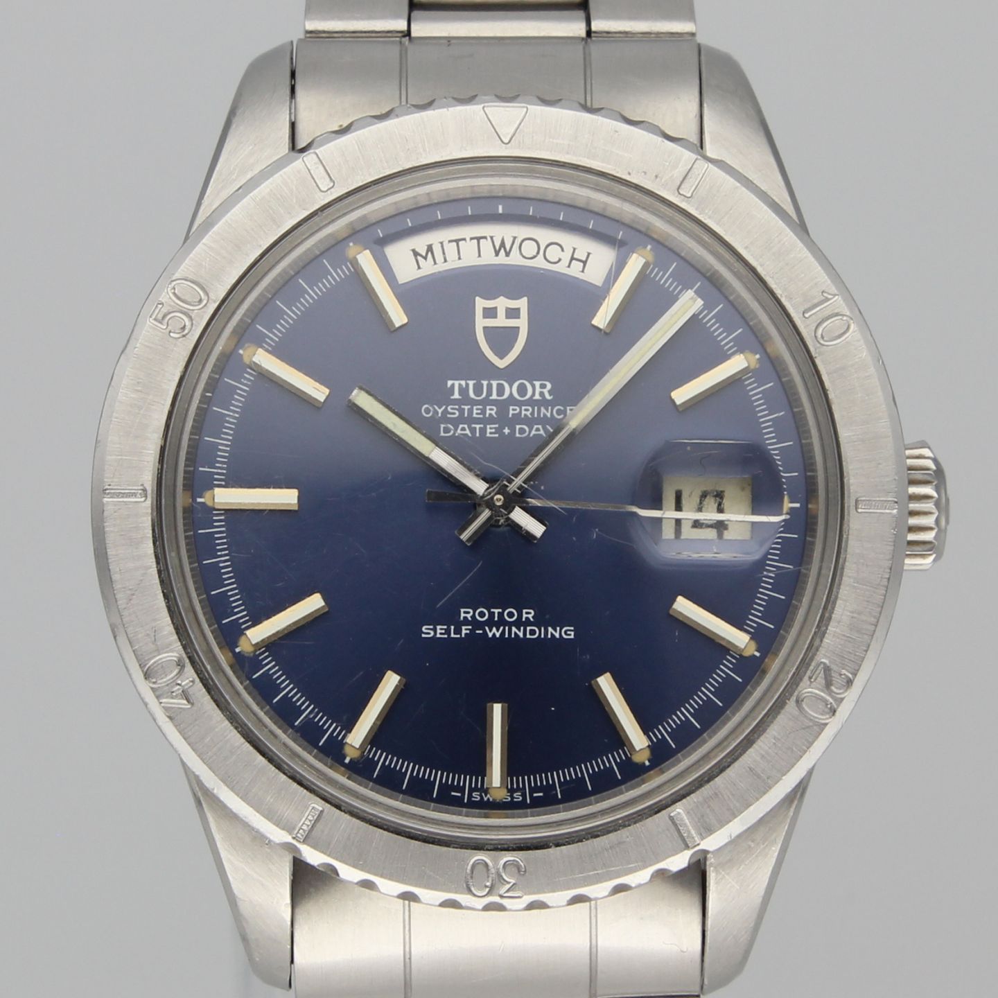 Tudor Prince Date Day 7020/0 (1969) - Blue dial 39 mm Steel case (1/8)