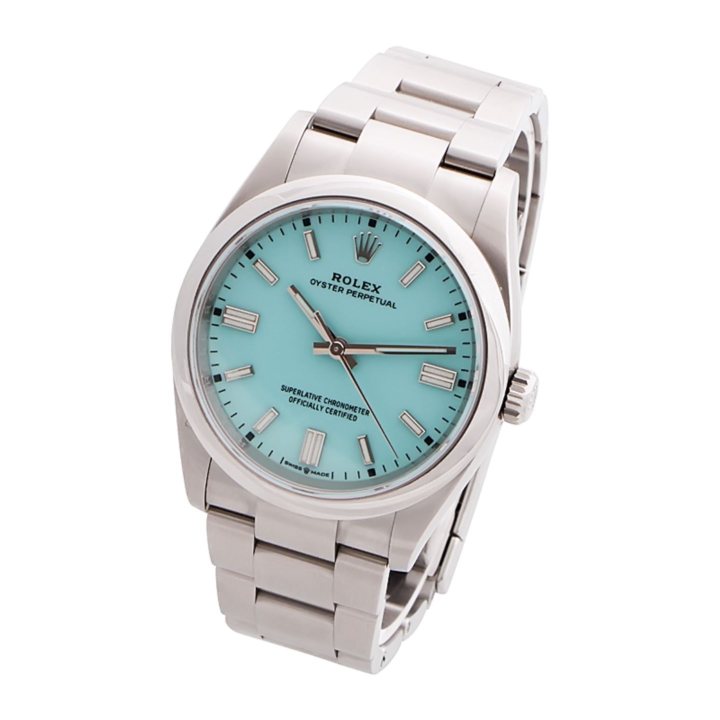 Rolex Oyster Perpetual 36 126000 (2024) - Turquoise wijzerplaat 36mm Staal (3/8)