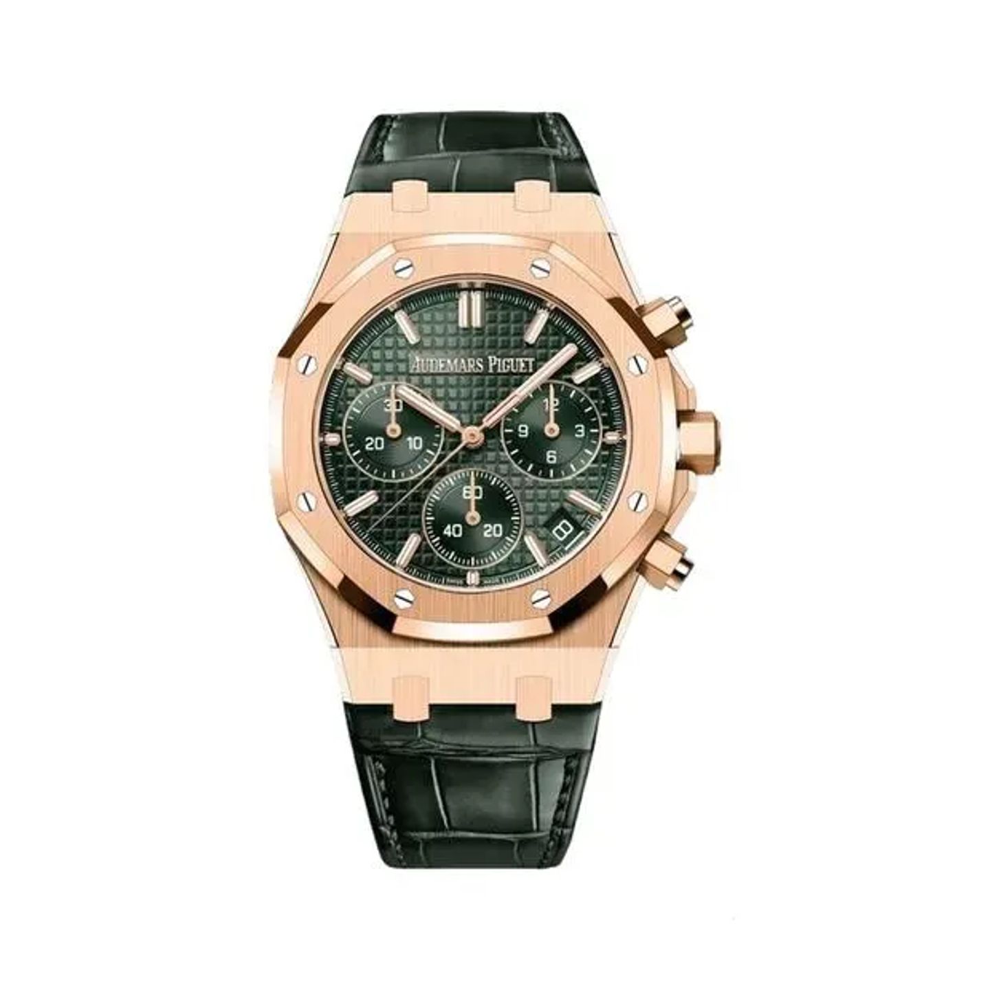 Audemars Piguet Royal Oak Chronograph 26240OR.OO.D404CR.02 (2024) - Green dial 41 mm Rose Gold case (3/3)