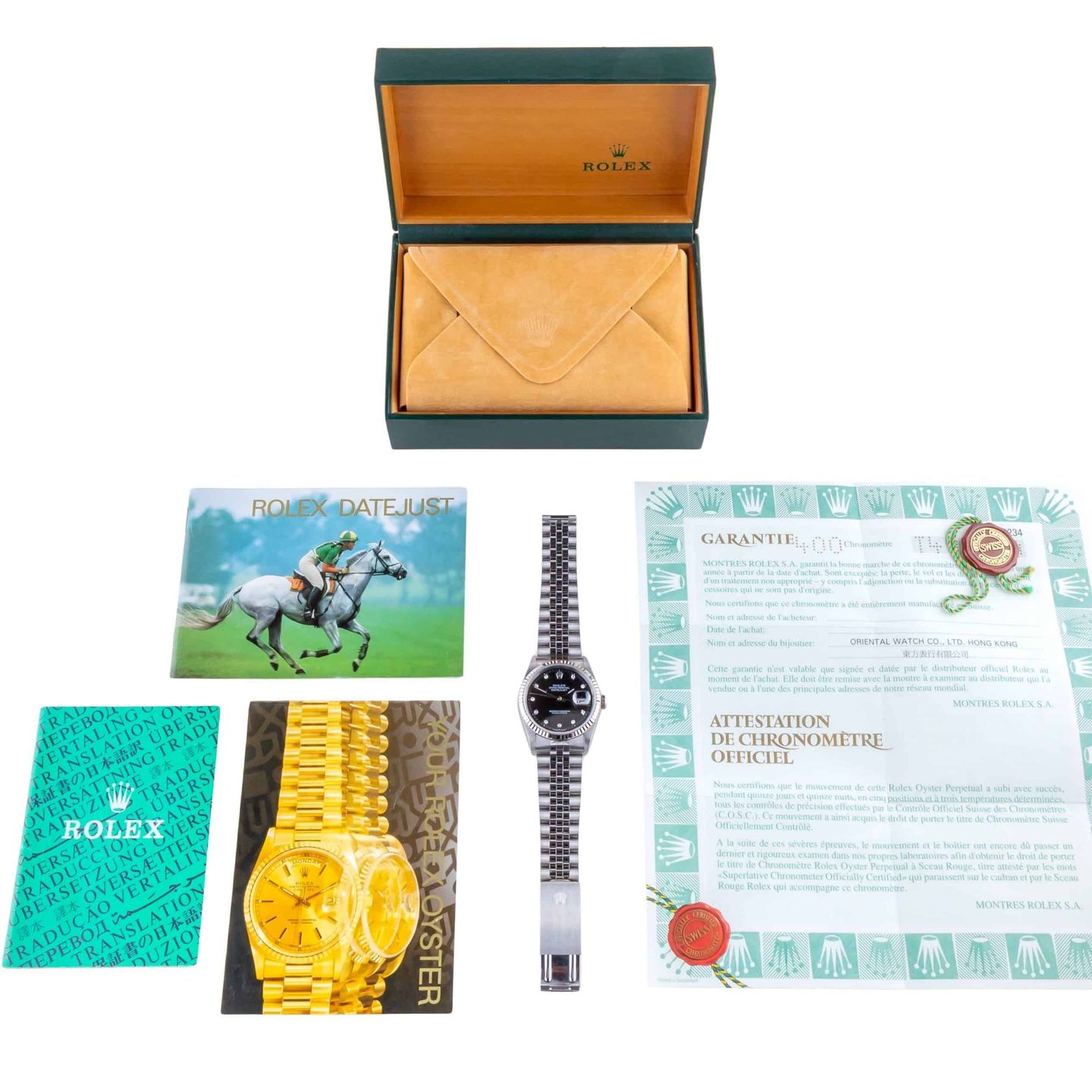 Rolex Datejust 36 16234 (1996) - Black dial 36 mm Steel case (8/8)