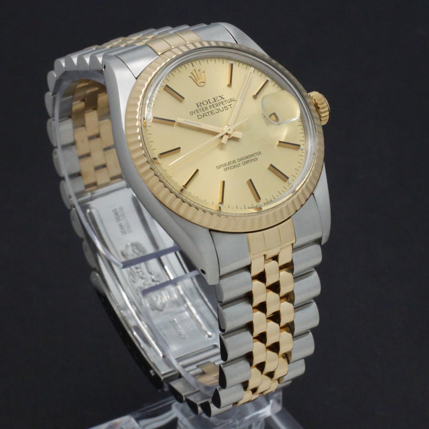 Rolex Datejust 36 16013 (1987) - Goud wijzerplaat 36mm Goud/Staal (4/7)