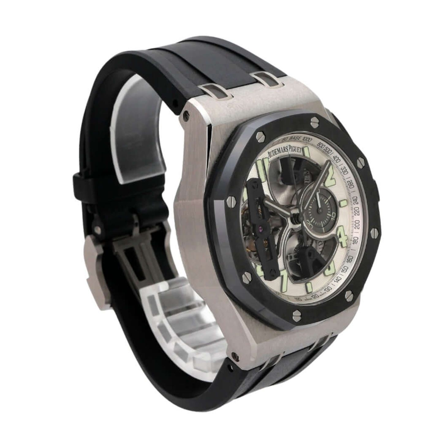 Audemars Piguet Royal Oak Offshore Tourbillon Chronograph 26387IO.OO.D002CA.01 (2014) - Silver dial 44 mm Titanium case (4/8)