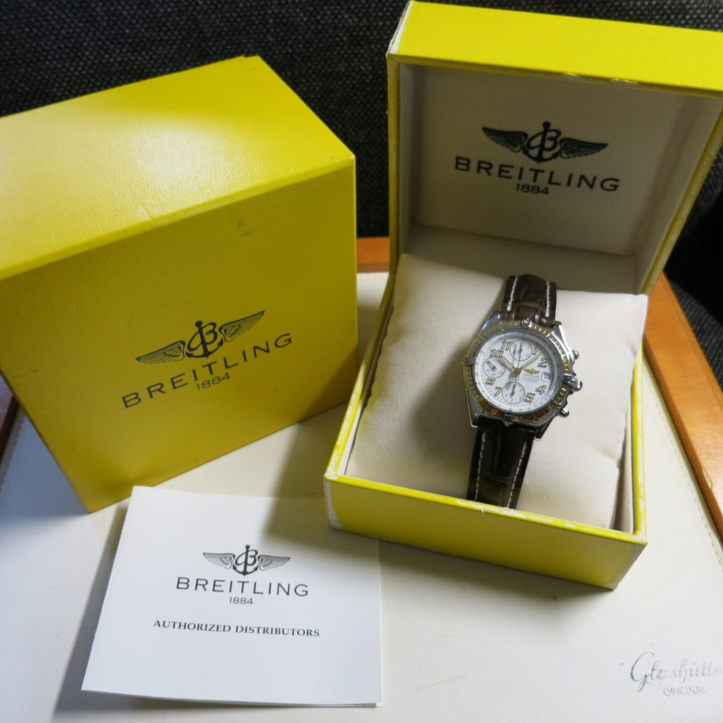 Breitling Chronomat D13050.1 (Unknown (random serial)) - White dial 45 mm Gold/Steel case (4/4)