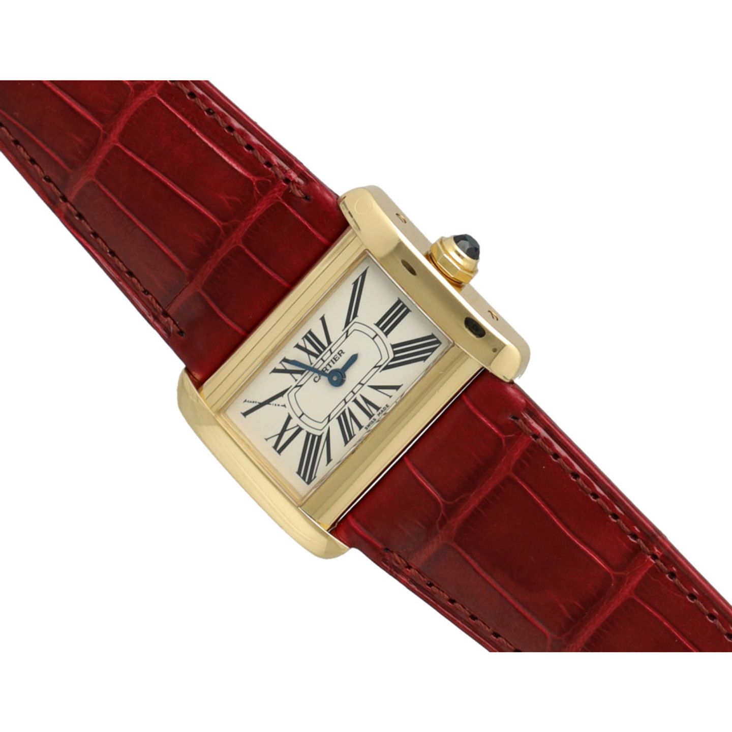Cartier Tank Divan 2601 (2006) - Wit wijzerplaat 32mm Geelgoud (14/14)