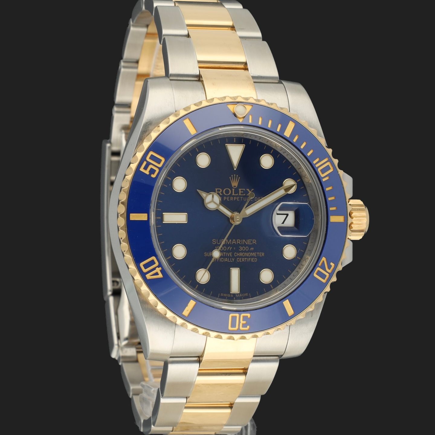 Rolex Submariner Date 116613LB (2015) - Blue dial 40 mm Gold/Steel case (4/8)