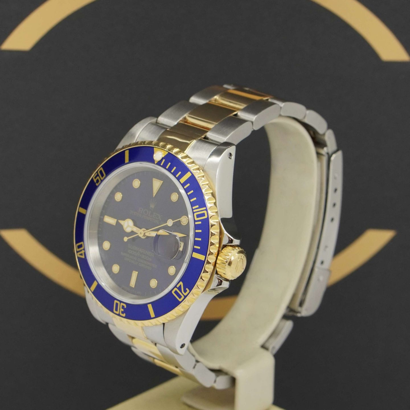 Rolex Submariner Date 16613 (1991) - Paars wijzerplaat 40mm Goud/Staal (3/7)