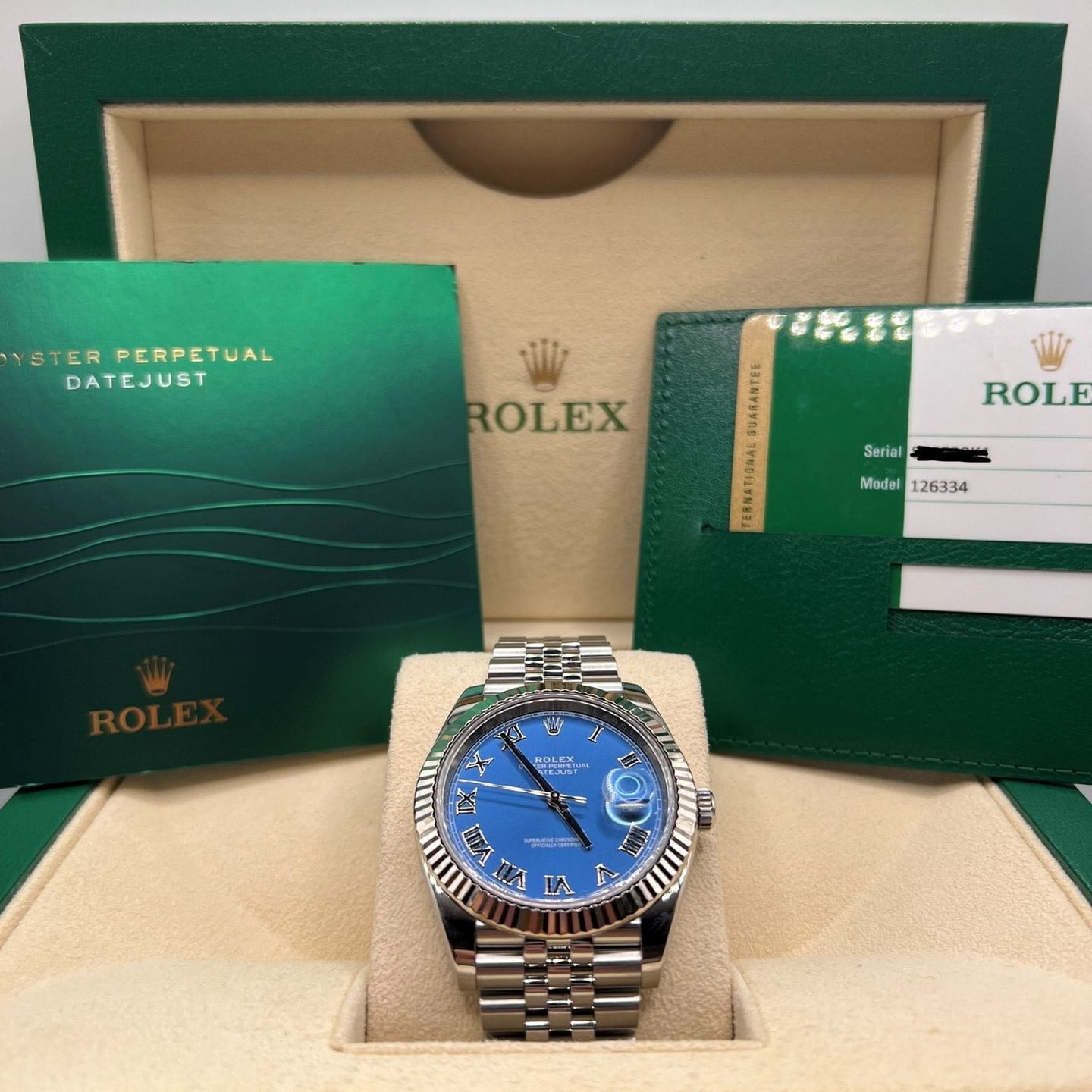 Rolex Datejust II 116334 (2019) - Blue dial 41 mm Steel case (2/6)