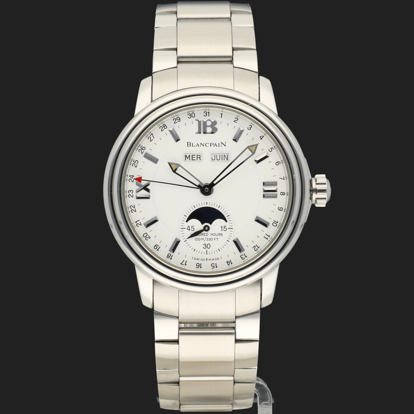 Blancpain Léman 2763-1127 (1997) - Wit wijzerplaat 38mm Staal (3/8)