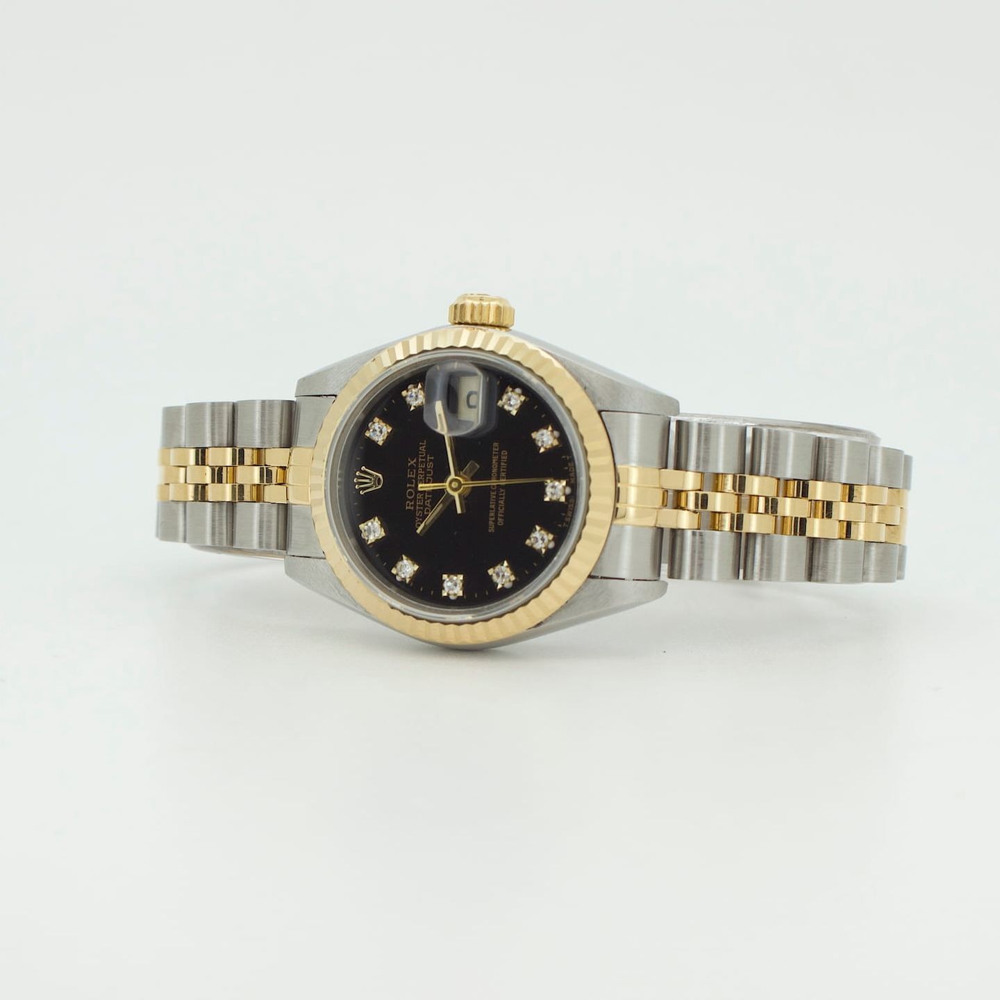 Rolex Lady-Datejust 69173 (1987) - Black dial 26 mm Gold/Steel case (4/8)