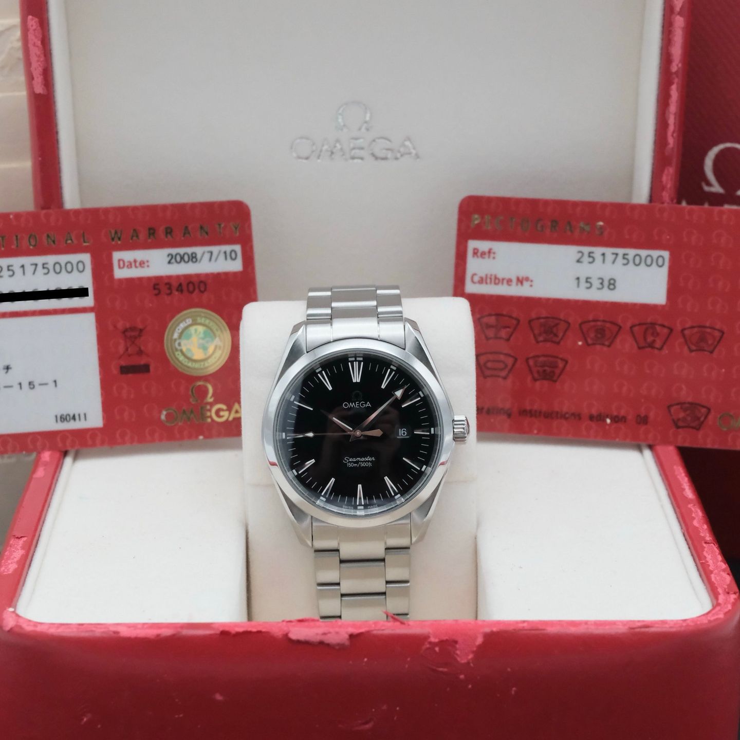 Omega Seamaster Aqua Terra 2517.50.00 (2008) - Zwart wijzerplaat 39mm Staal (3/8)