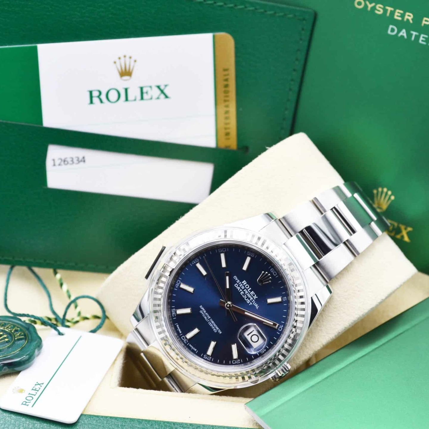 Rolex Datejust 41 126334 (2019) - Blauw wijzerplaat 41mm Staal (7/7)