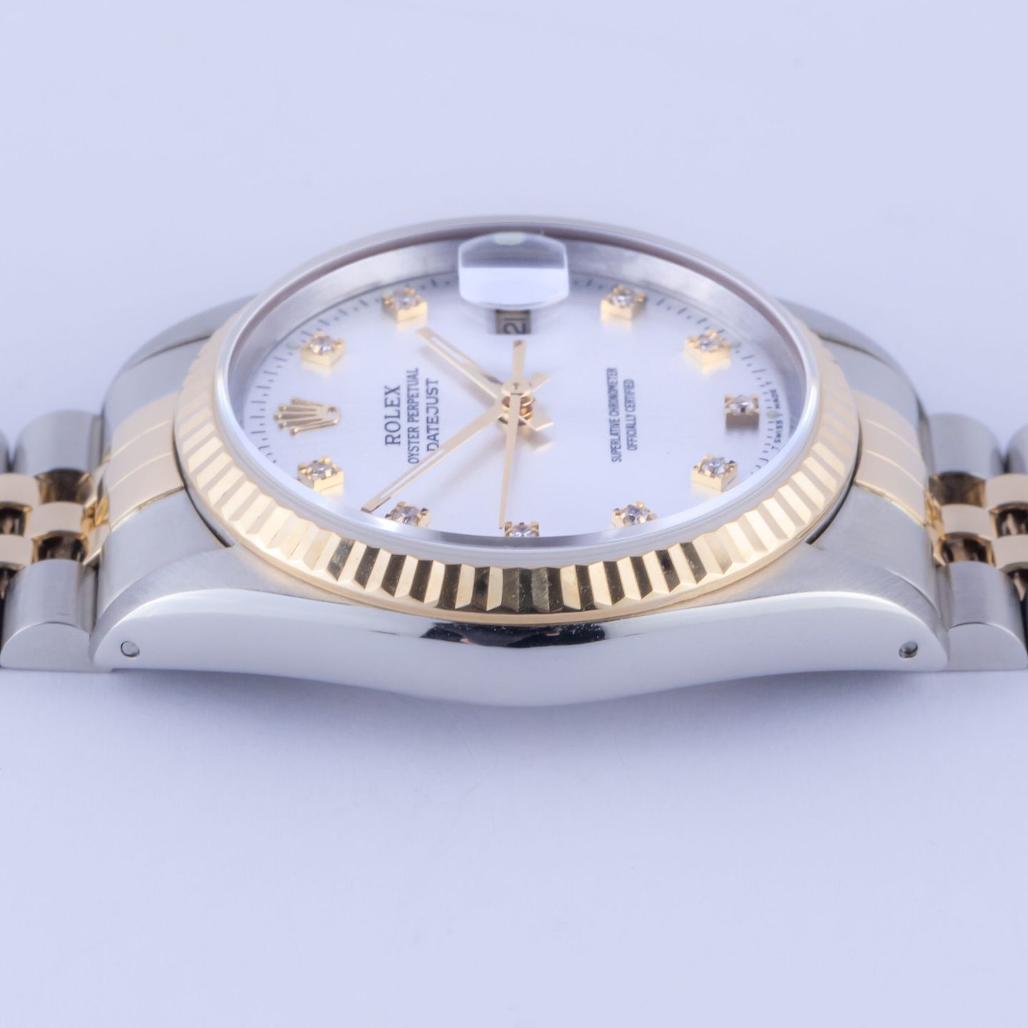Rolex Datejust 36 16233 (1993) - Grey dial 36 mm Gold/Steel case (6/8)