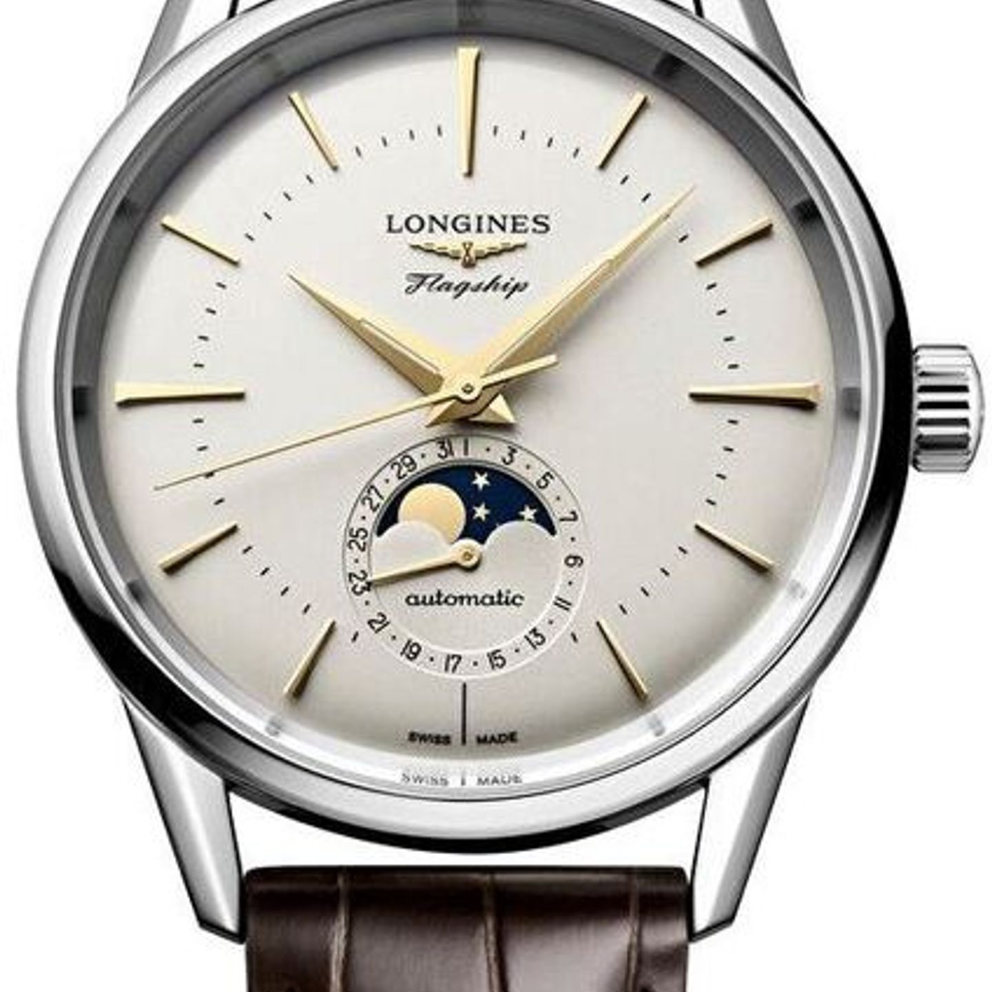 Longines Flagship Heritage L4.815.4.78.2 (2026) - Zilver wijzerplaat 39mm Staal (1/1)
