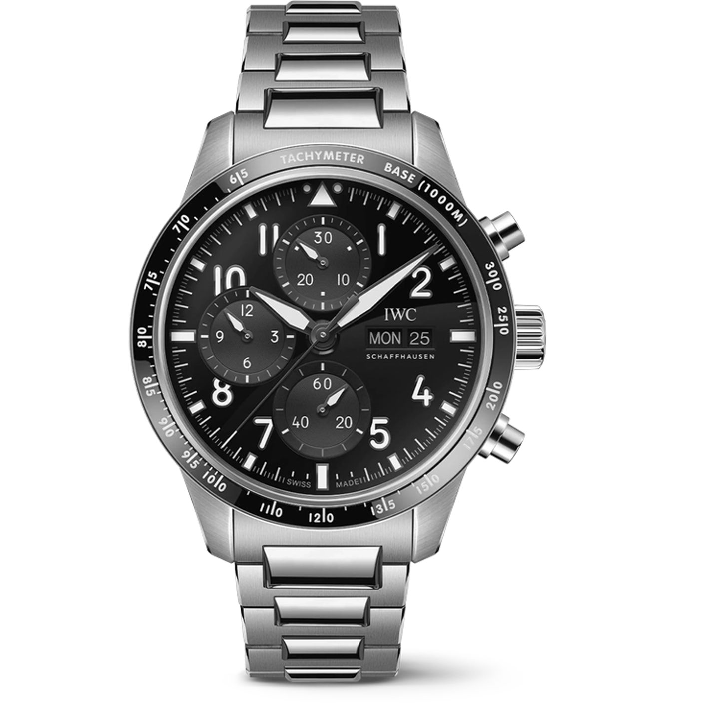 IWC Pilot Chronograph IW388304 (2025) - Zwart wijzerplaat 43mm Titanium (1/1)
