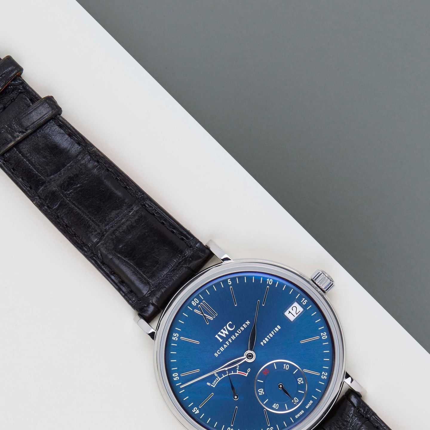 IWC Portofino Hand-Wound IW510106 (2020) - Blauw wijzerplaat 45mm Staal (3/8)