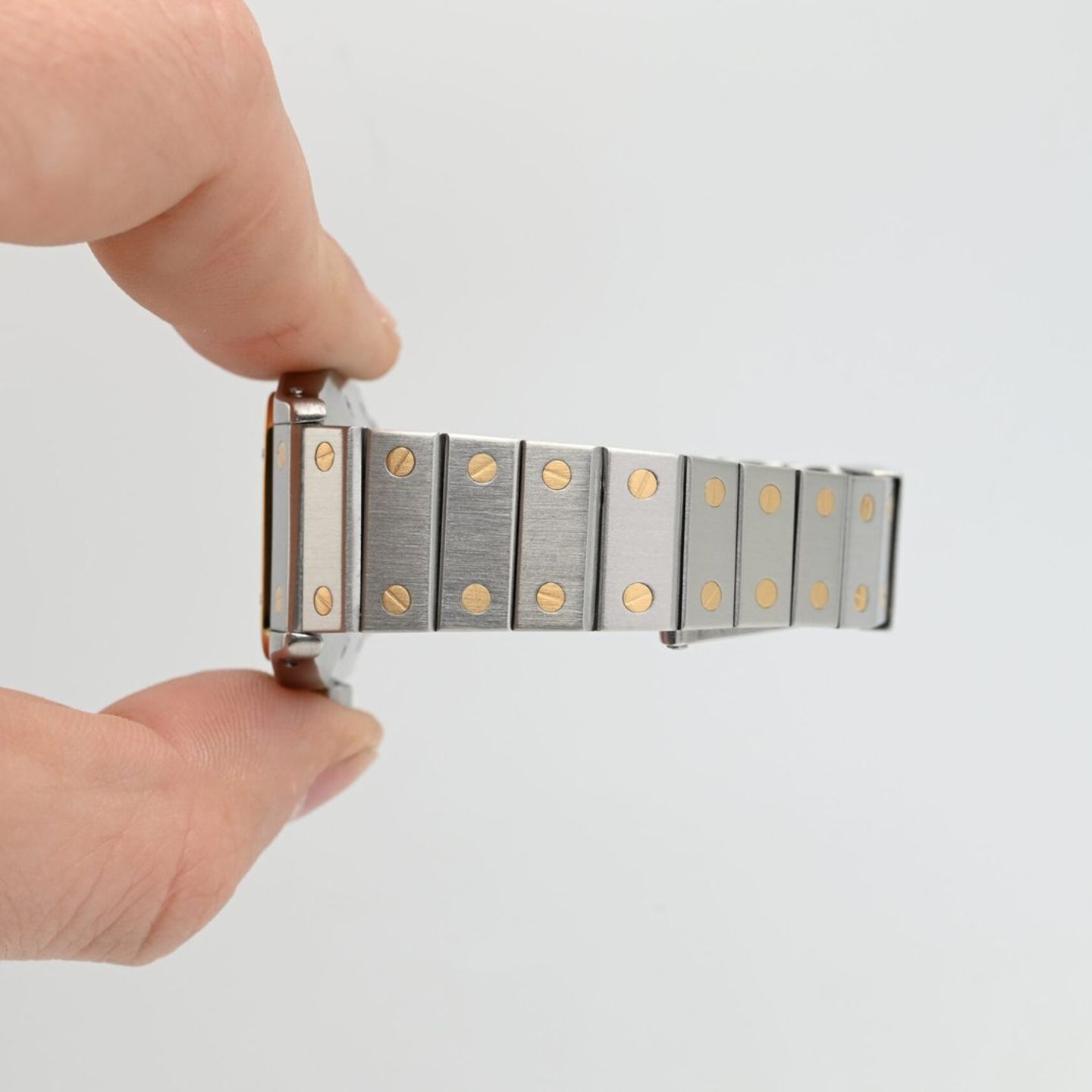 Cartier Santos 2961 (Onbekend (willekeurig serienummer)) - Wit wijzerplaat 29mm Goud/Staal (8/8)