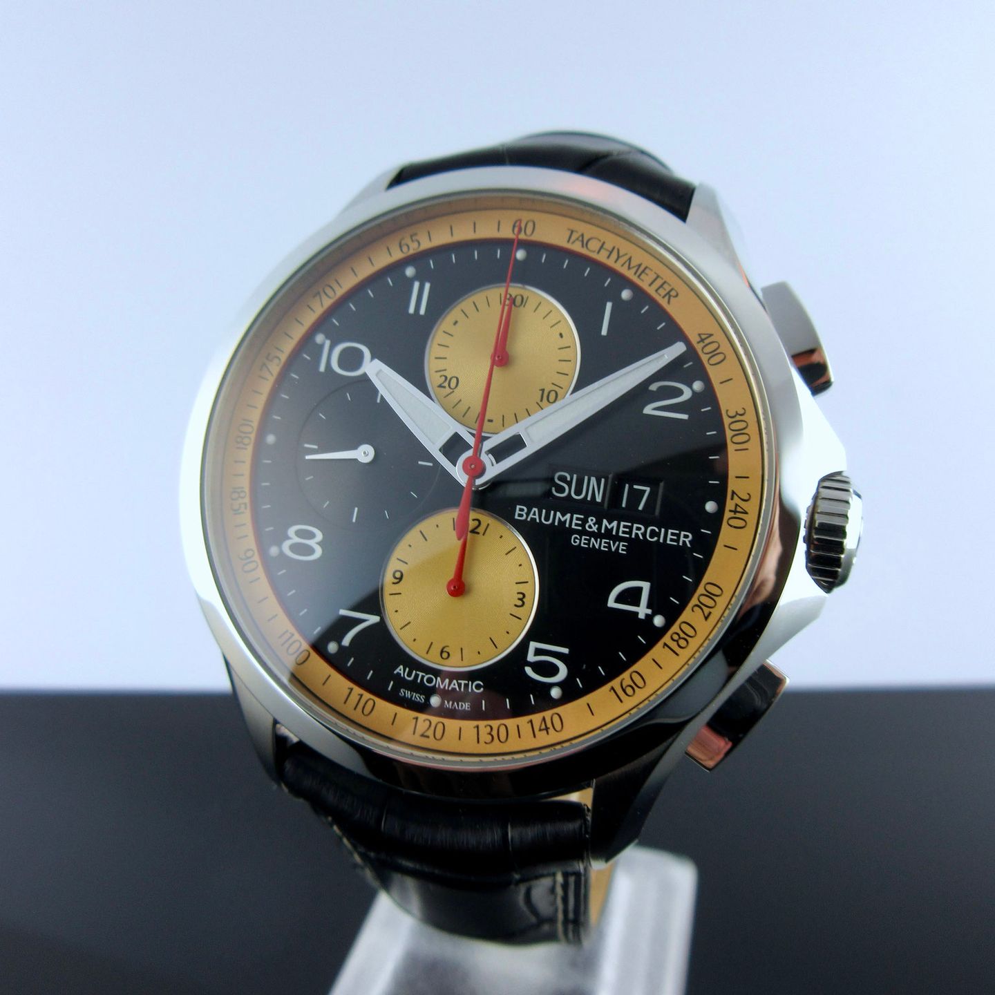 Baume & Mercier Clifton M0A10371 (2024) - Zwart wijzerplaat 44mm Staal (1/7)