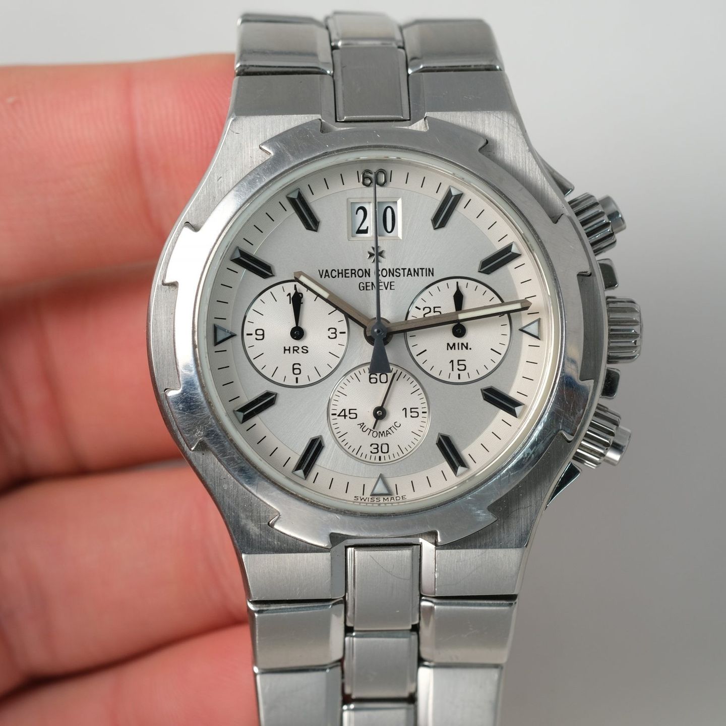 Vacheron Constantin Overseas Chronograph 49140/423A (2000) - Silver dial 40 mm Steel case (5/8)