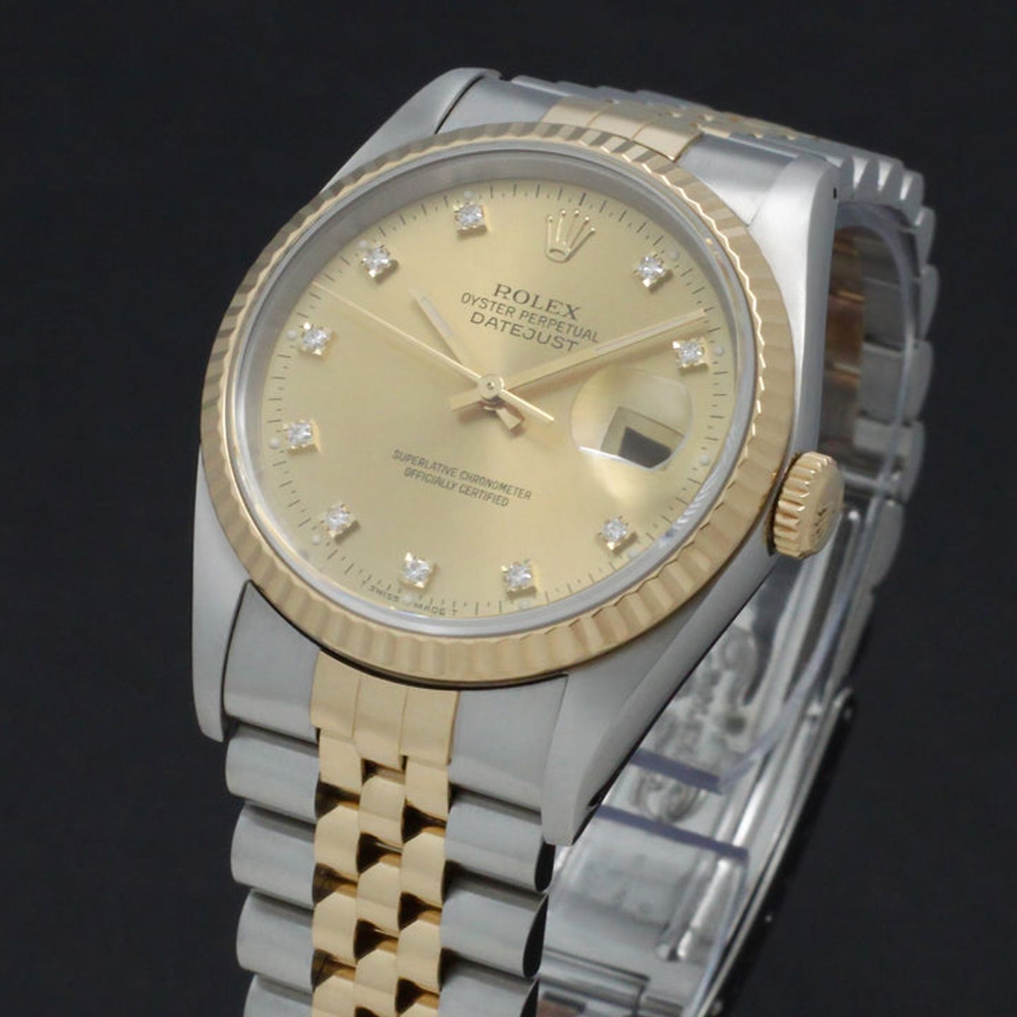 Rolex Datejust 36 16233 (1991) - Goud wijzerplaat 36mm Goud/Staal (7/7)