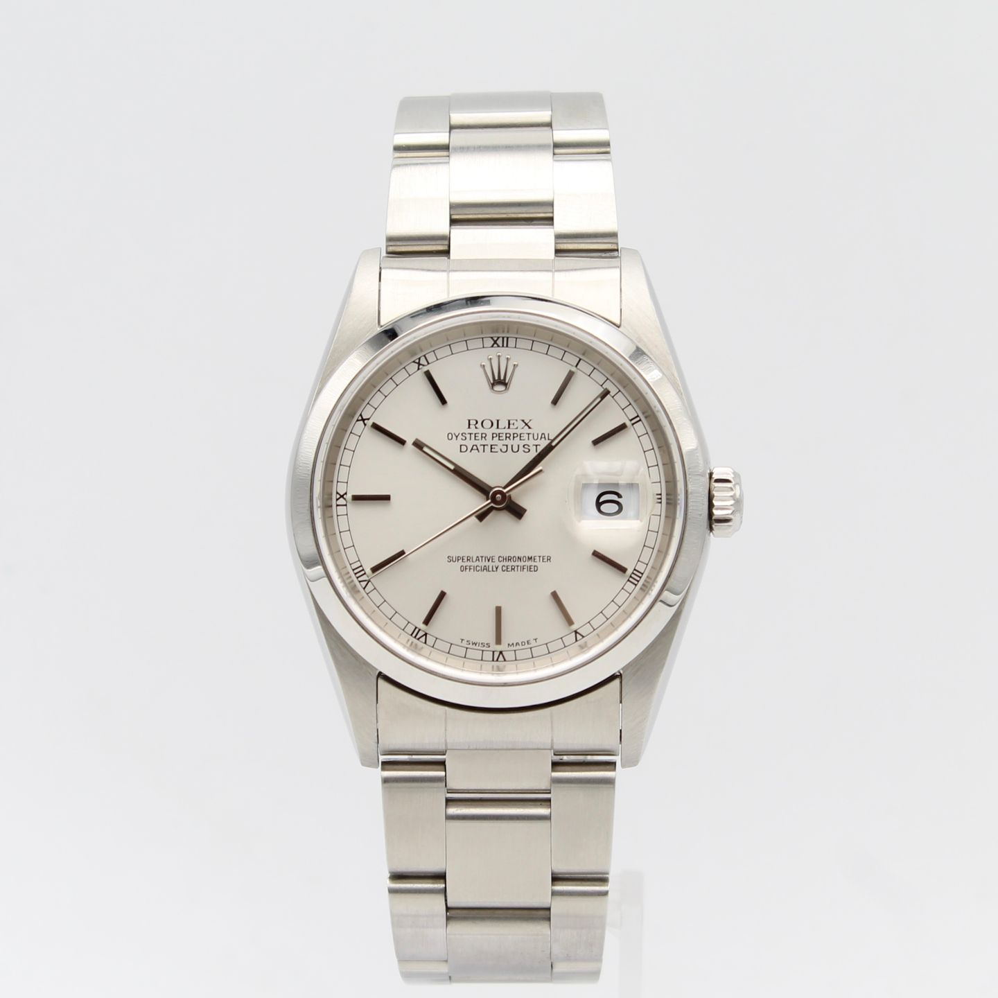 Rolex Datejust 36 16200 (1999) - Silver dial 36 mm Steel case (1/8)