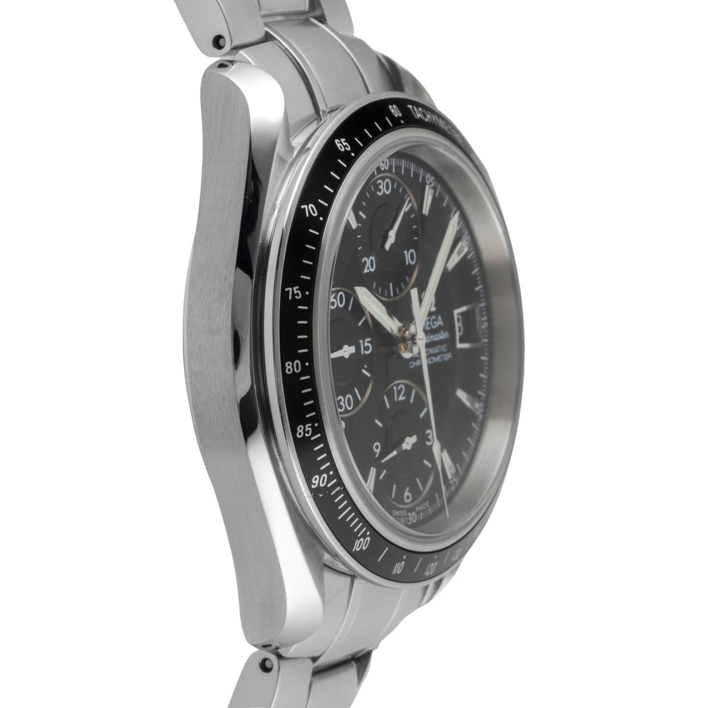 Omega Speedmaster Date 3210.50.00 (Onbekend (willekeurig serienummer)) - Zwart wijzerplaat 40mm Staal (7/8)