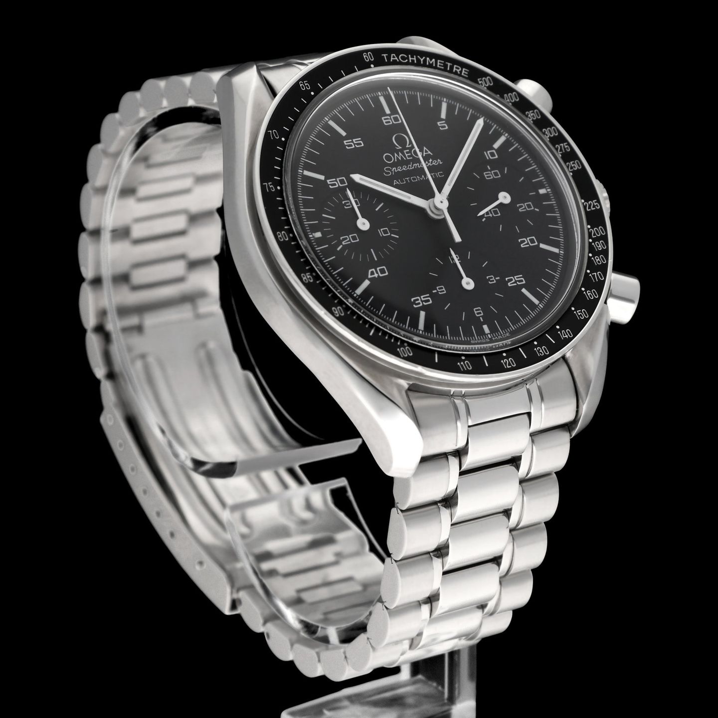 Omega Speedmaster Reduced 3510.50.00 (2003) - Zwart wijzerplaat 39mm Staal (6/8)