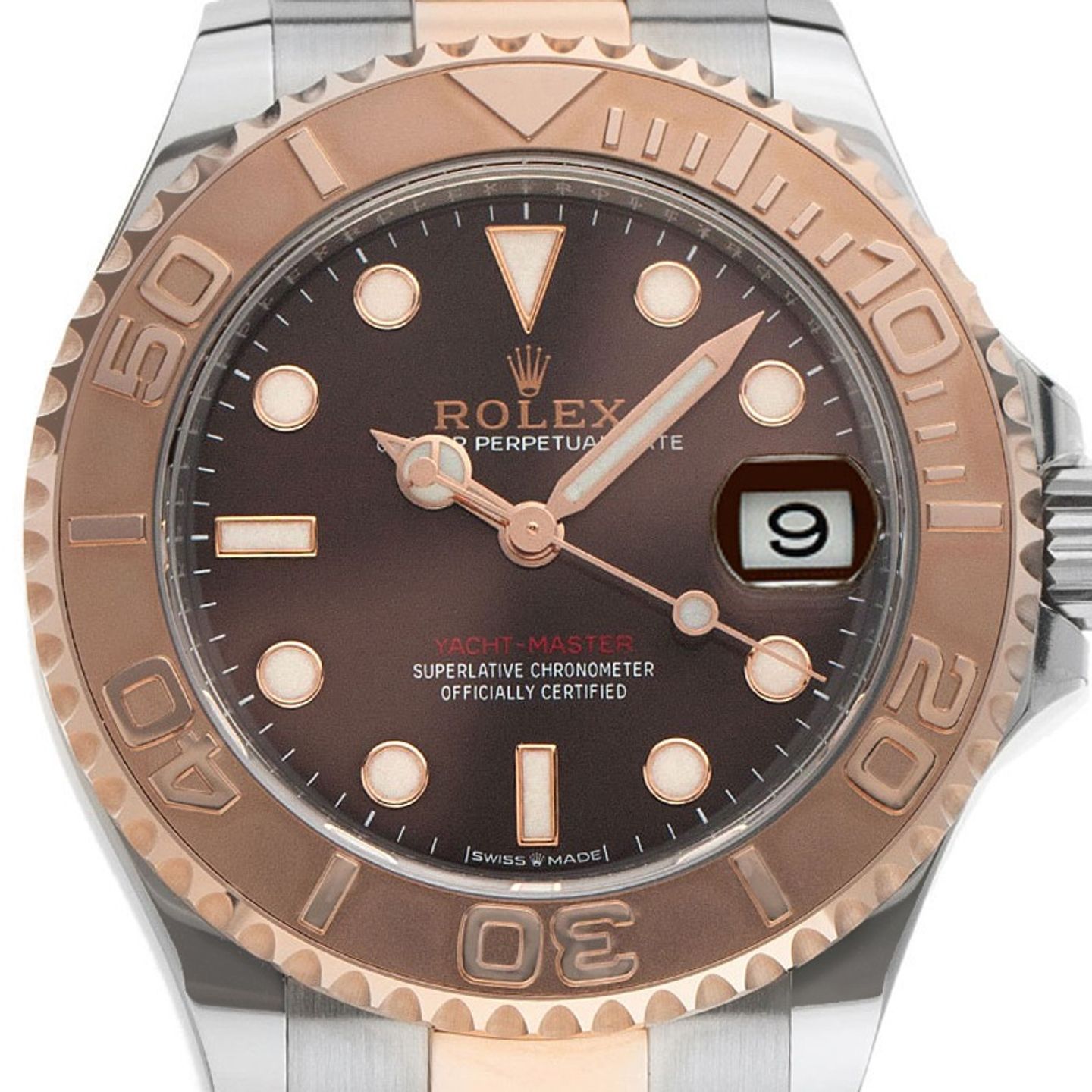 Rolex Yacht-Master 37 268621 (2019) - Brown dial 37 mm Gold/Steel case (1/7)