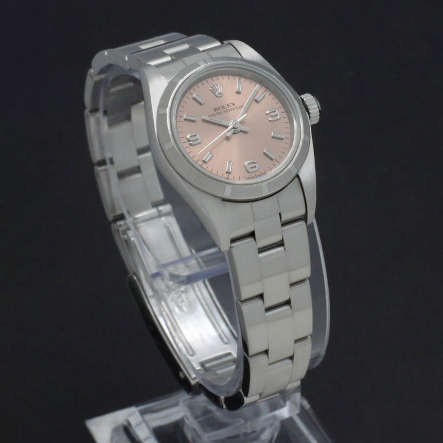 Rolex Oyster Perpetual 76030 (2000) - Pink dial 26 mm Steel case (4/7)