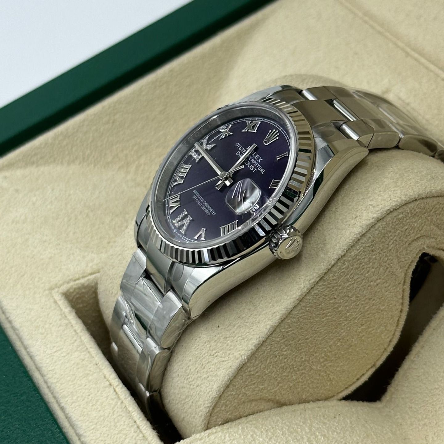 Rolex Datejust 36 126234 (2024) - Purple dial 36 mm Steel case (6/8)