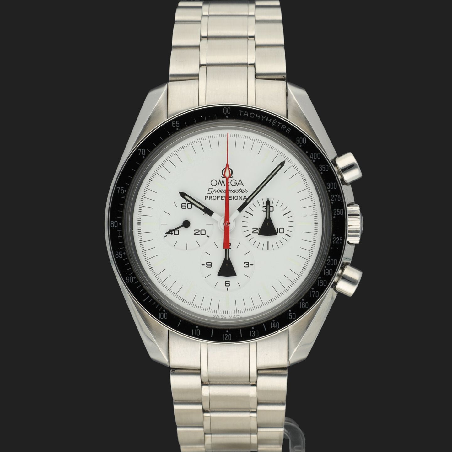 Omega Speedmaster Professional Moonwatch 311.32.42.30.04.001 (Unknown (random serial)) - White dial 42 mm Steel case (3/8)