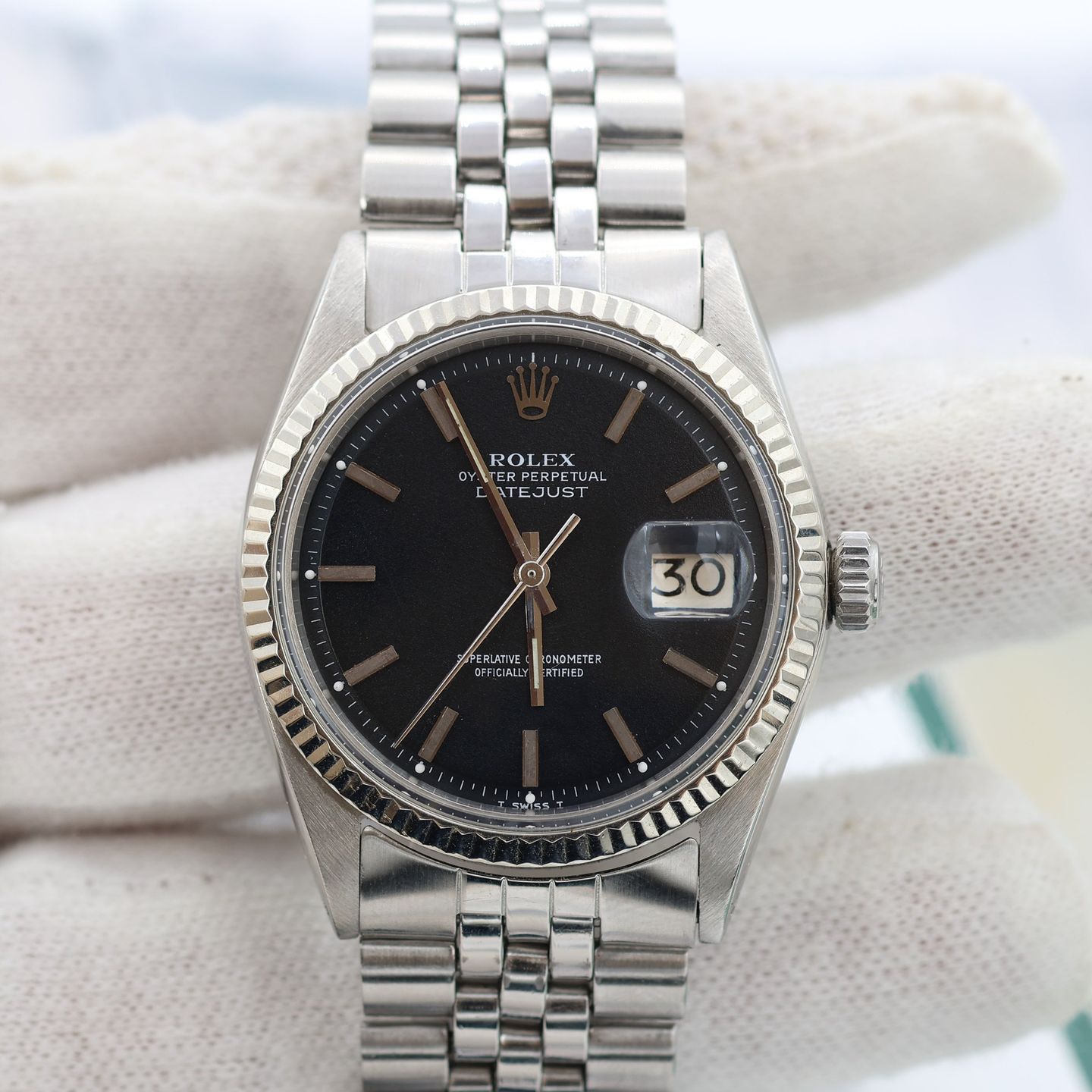 Rolex Datejust 1601 (Onbekend (willekeurig serienummer)) - Zwart wijzerplaat 36mm Staal (5/8)