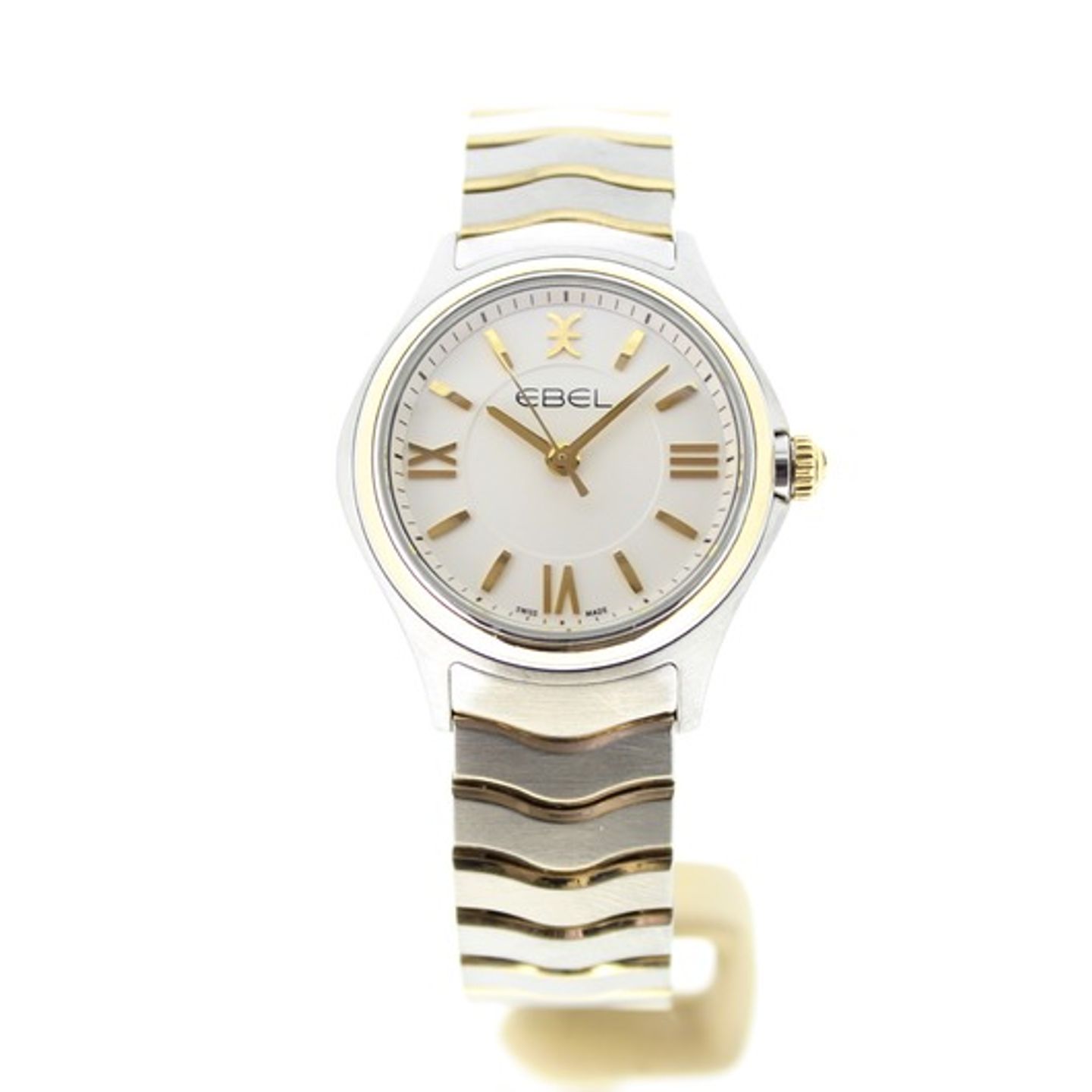 Ebel Wave 1216375 (Unknown (random serial)) - White dial 30 mm Gold/Steel case (2/7)