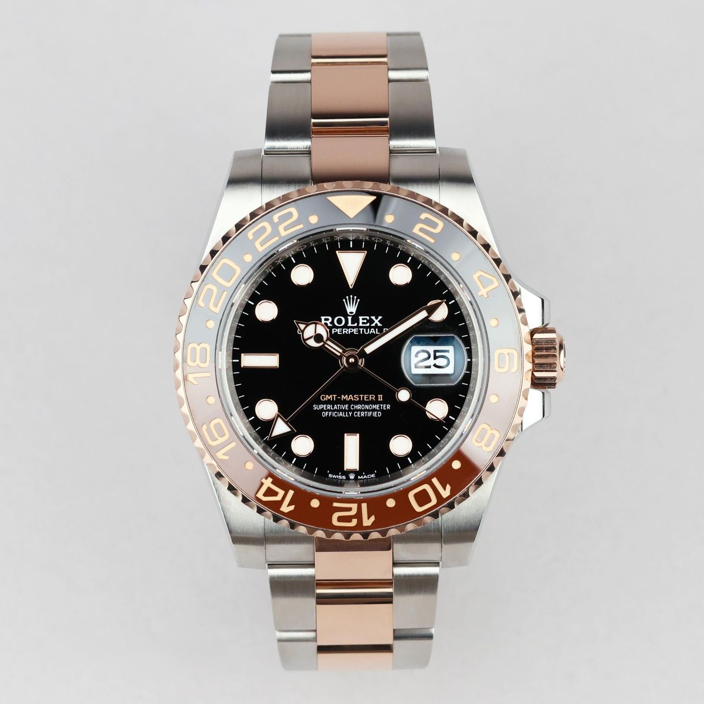 Rolex GMT-Master II 126711CHNR (2021) - Zwart wijzerplaat 40mm Goud/Staal (1/8)