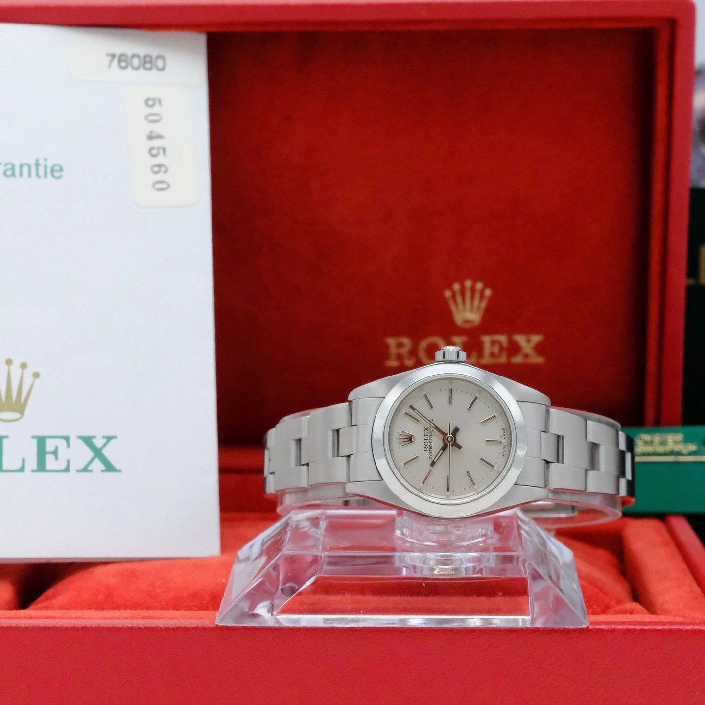 Rolex Oyster Perpetual 76080 (2003) - Silver dial 24 mm Steel case (3/8)