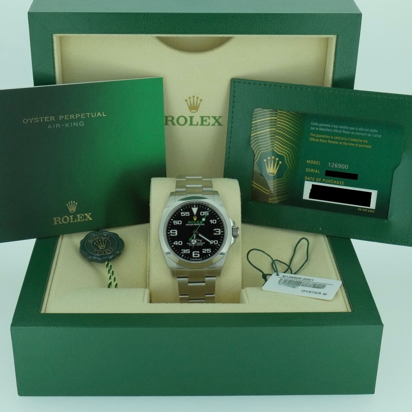 Rolex Air-King 126900 (2024) - Black dial 40 mm Steel case (4/6)