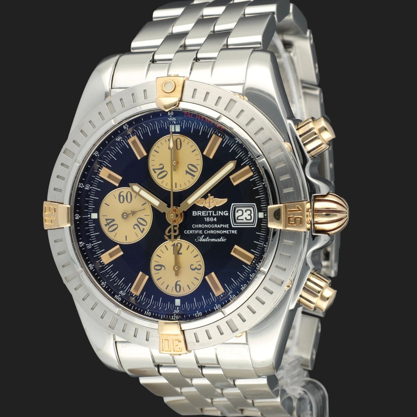 Breitling Chronomat Evolution B13356 (2007) - Zwart wijzerplaat 44mm Staal (1/8)