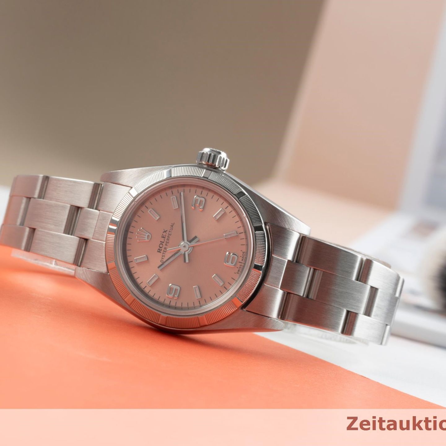 Rolex Oyster Perpetual 76030 (2001) - Pink dial 26 mm Steel case (2/8)
