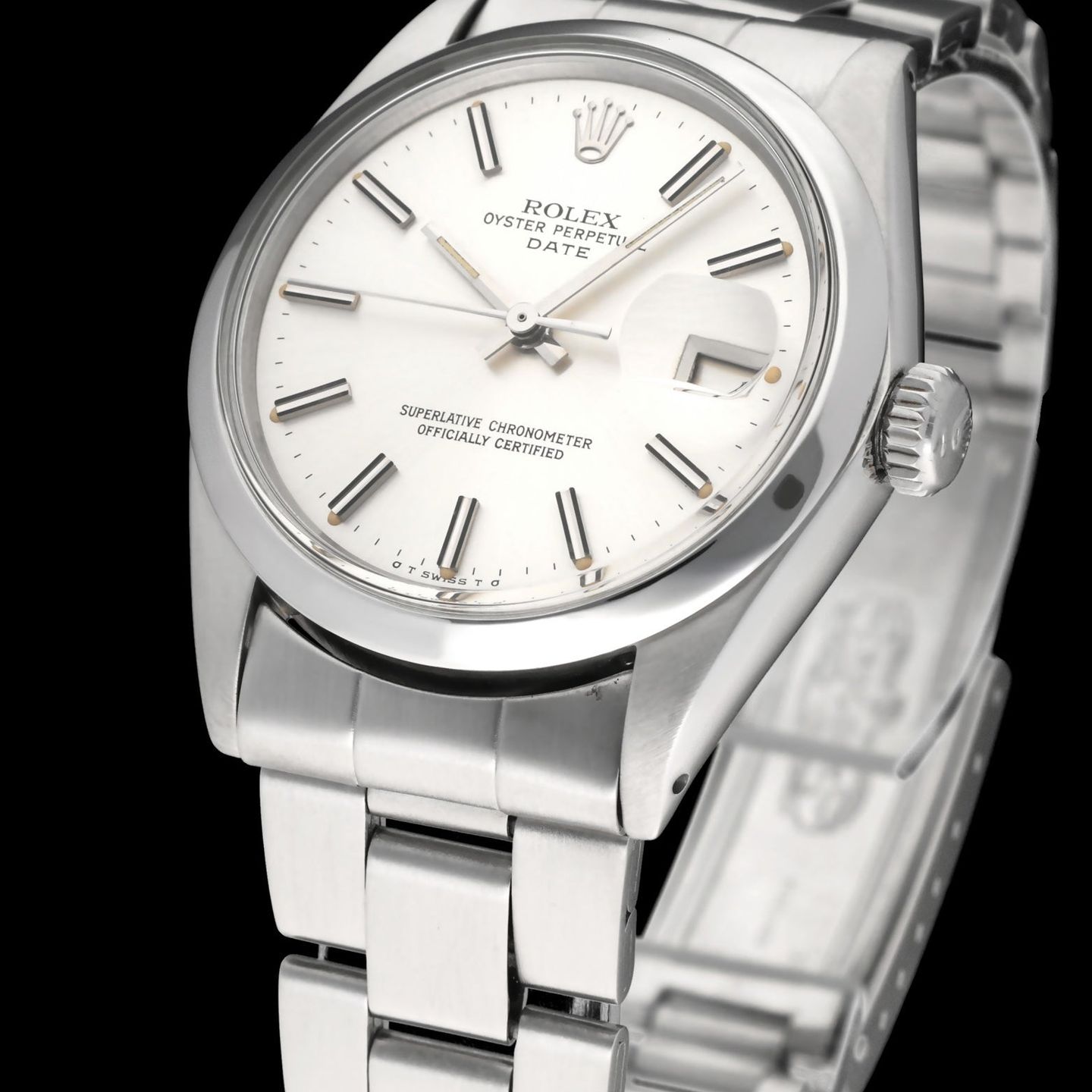 Rolex Oyster Perpetual Date 1500 (1972) - Silver dial 34 mm Steel case (6/7)
