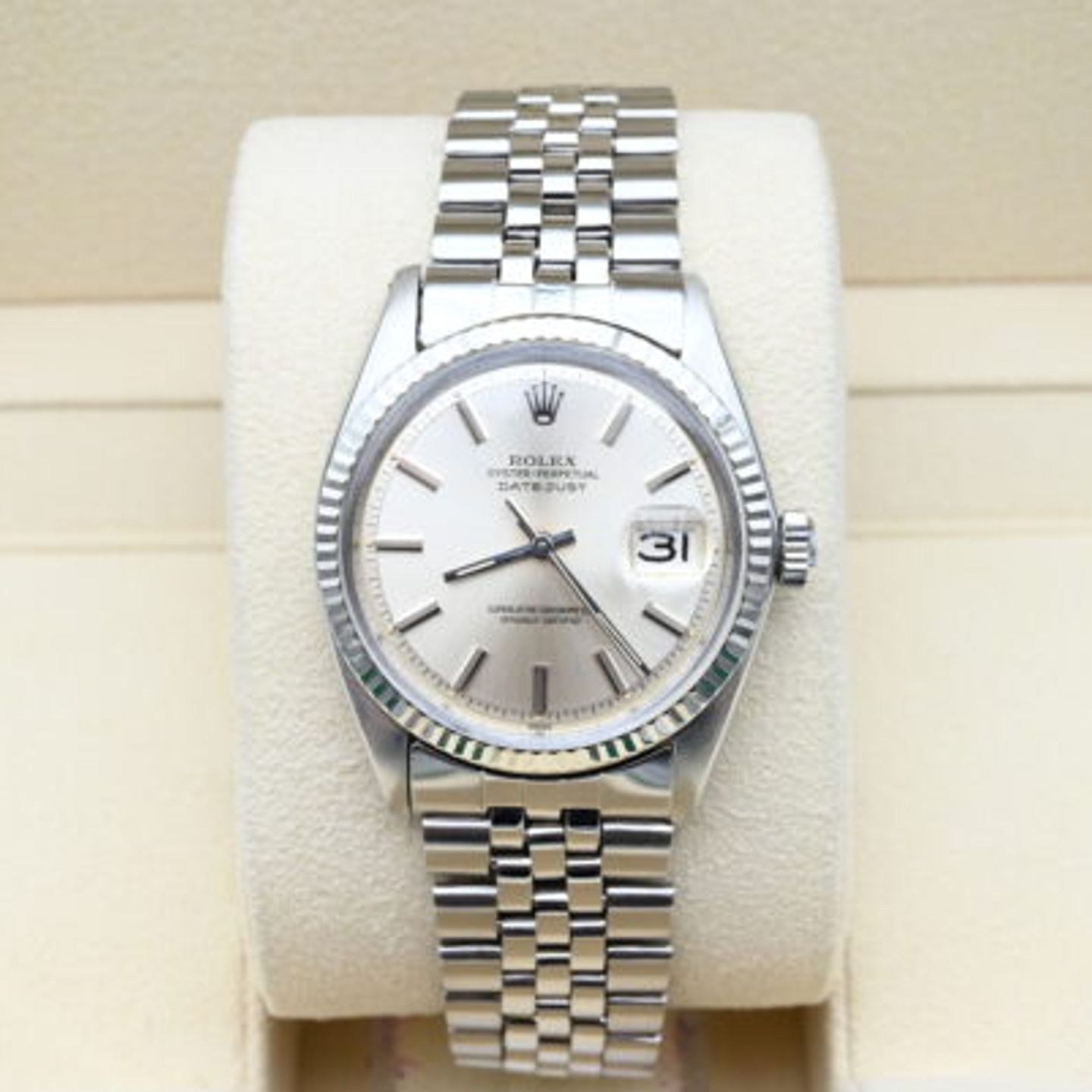 Rolex Datejust 1601 (1963) - Zilver wijzerplaat 36mm Staal (3/8)