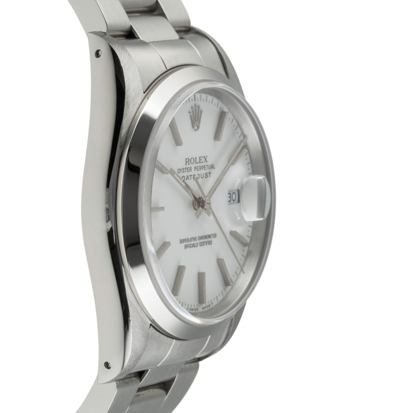 Rolex Datejust 36 16200 (Unknown (random serial)) - White dial 36 mm Steel case (7/8)